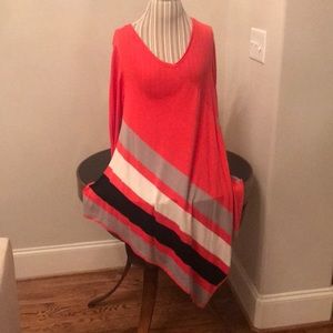 Sweater Asymmetrical Salmon color orange!